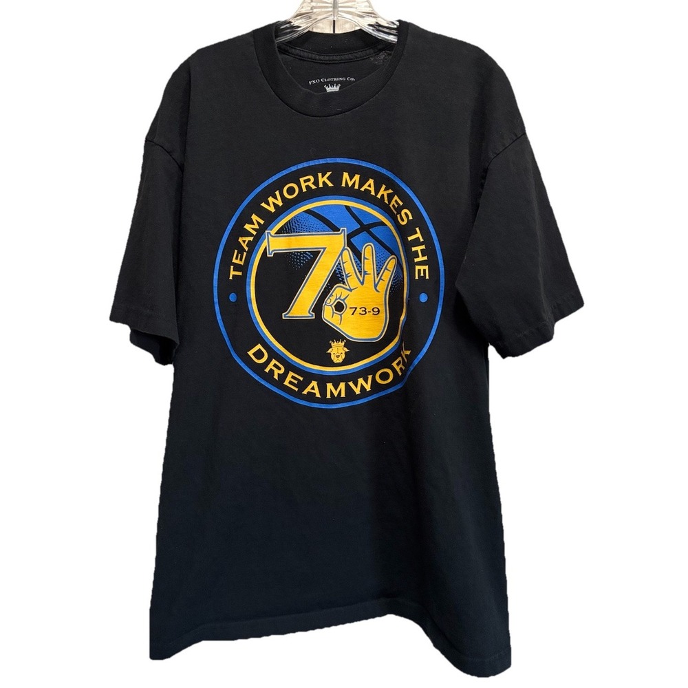 FNO Clothing "Team Work Makes The Dream Work" Graphic Tshirt Size XL Basketball